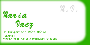 maria vacz business card