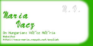 maria vacz business card